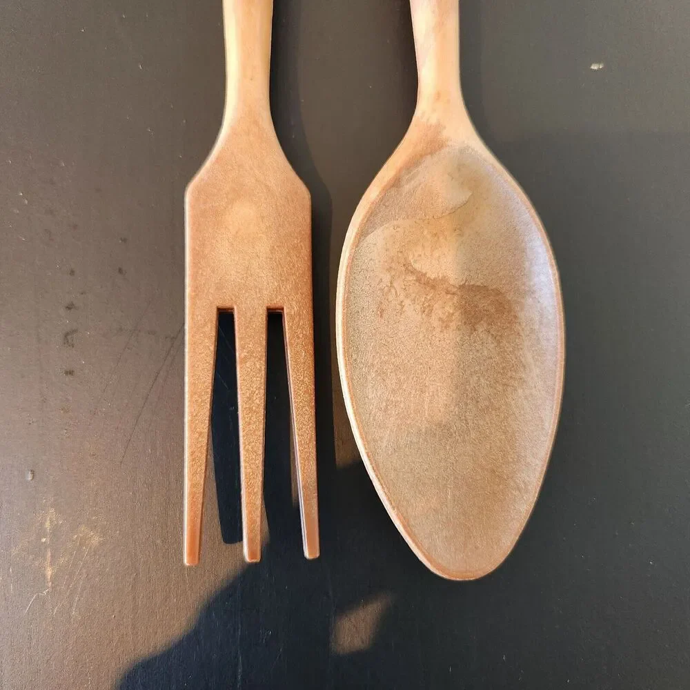 Vintage Walt Disney World 11” Salad Serving Fork and Spoon - Made in Japan